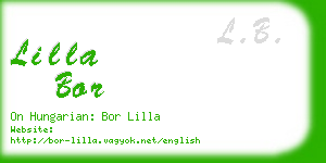 lilla bor business card